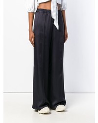 Темно-синие широкие брюки от Semicouture