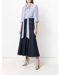 Темно-синие широкие брюки от Rokh