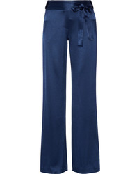 Темно-синие широкие брюки от Halston