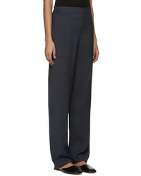 Темно-синие широкие брюки от Lemaire