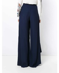 Темно-синие широкие брюки от Tufi Duek