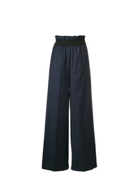 Темно-синие широкие брюки от Semicouture