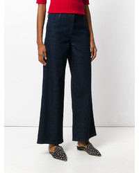 Темно-синие широкие брюки от The Row