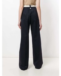 Темно-синие широкие брюки от Moncler