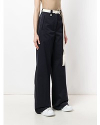Темно-синие широкие брюки от Moncler