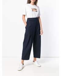 Темно-синие широкие брюки от Studio Nicholson