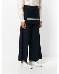 Темно-синие широкие брюки от Y's