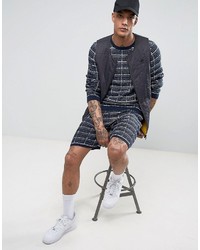 Мужские темно-синие шорты в клетку от Asos