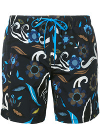 Темно-синие шорты для плавания с принтом от Fendi