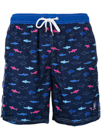 Темно-синие шорты для плавания с принтом от Paul & Shark