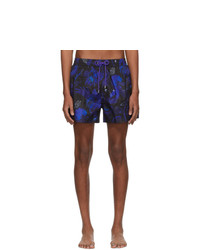 Темно-синие шорты для плавания с цветочным принтом от Paul Smith