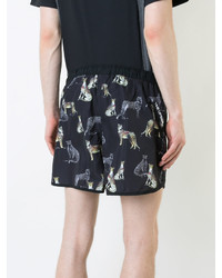 Мужские темно-синие шорты с принтом от The Upside