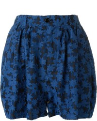 Женские темно-синие шорты с цветочным принтом от JULIEN DAVID