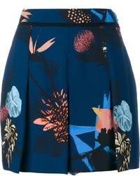Женские темно-синие шорты с цветочным принтом от Proenza Schouler