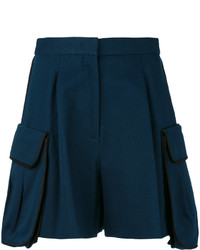 Женские темно-синие шорты от Fendi