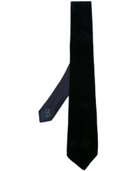 Темно-синий бархатный галстук