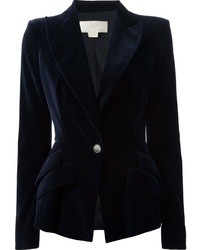 Женский темно-синий бархатный пиджак от Antonio Berardi