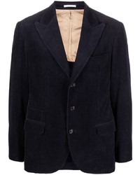 Мужской темно-синий бархатный пиджак от Brunello Cucinelli
