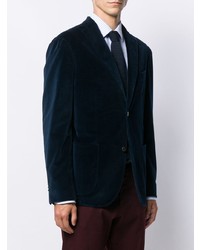 Мужской темно-синий бархатный пиджак от Boglioli