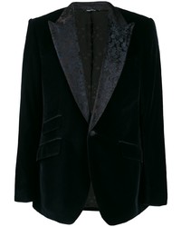 Мужской темно-синий бархатный пиджак от Dolce & Gabbana