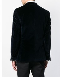 Мужской темно-синий бархатный пиджак от Salle Privée