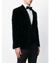 Мужской темно-синий бархатный пиджак от Salle Privée