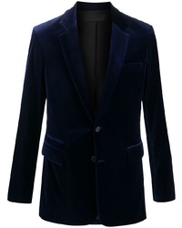 Мужской темно-синий бархатный пиджак от Haider Ackermann