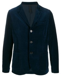 Мужской темно-синий бархатный пиджак от Harris Wharf London