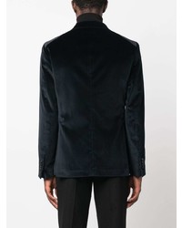 Мужской темно-синий бархатный пиджак от Tagliatore