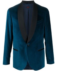 Мужской темно-синий бархатный пиджак от Mp Massimo Piombo
