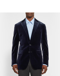 Мужской темно-синий бархатный пиджак от Polo Ralph Lauren