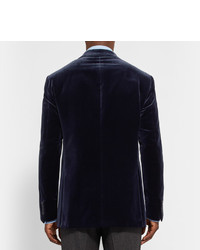 Мужской темно-синий бархатный пиджак от Polo Ralph Lauren