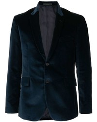 Мужской темно-синий бархатный пиджак от Paul Smith