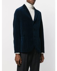 Мужской темно-синий бархатный пиджак от Harris Wharf London