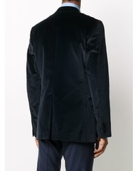 Мужской темно-синий бархатный пиджак от Dolce & Gabbana