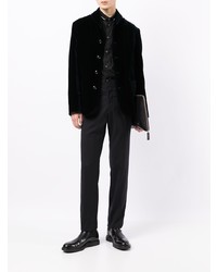 Мужской темно-синий бархатный пиджак от Giorgio Armani