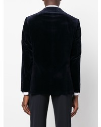 Мужской темно-синий бархатный пиджак от Canali