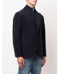 Мужской темно-синий бархатный пиджак от Brunello Cucinelli