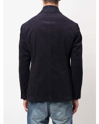 Мужской темно-синий бархатный пиджак от Brunello Cucinelli