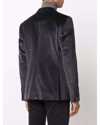 Мужской темно-синий бархатный пиджак от Tagliatore