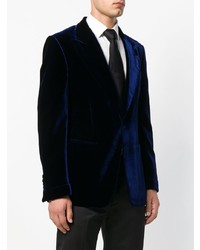 Мужской темно-синий бархатный пиджак от Tom Ford