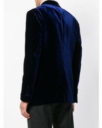 Мужской темно-синий бархатный пиджак от Tom Ford