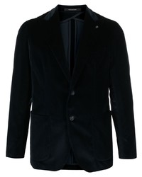 Мужской темно-синий бархатный пиджак от Tagliatore