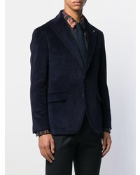 Мужской темно-синий бархатный пиджак от Gabriele Pasini