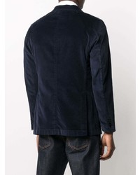 Мужской темно-синий бархатный пиджак от Boglioli