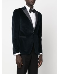 Мужской темно-синий бархатный пиджак от Tagliatore