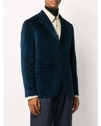 Мужской темно-синий бархатный пиджак от Boglioli