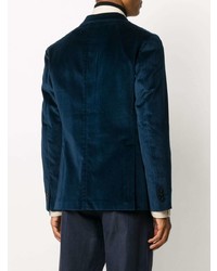 Мужской темно-синий бархатный пиджак от Boglioli
