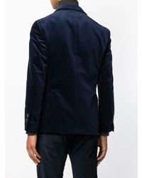 Мужской темно-синий бархатный пиджак от Gabriele Pasini