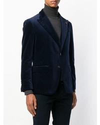 Мужской темно-синий бархатный пиджак от Gabriele Pasini